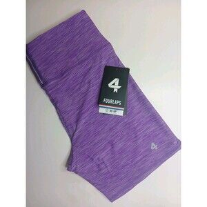 4 FOURLAPS Womens Shorts Sz M Athletic Stretch Purple Space Dye NWT $68
